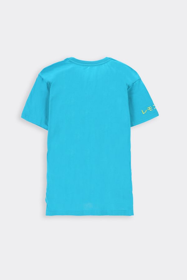 T-shirt z krótkim rękawem z grafiką i opuszczonym ramieniem 2207215