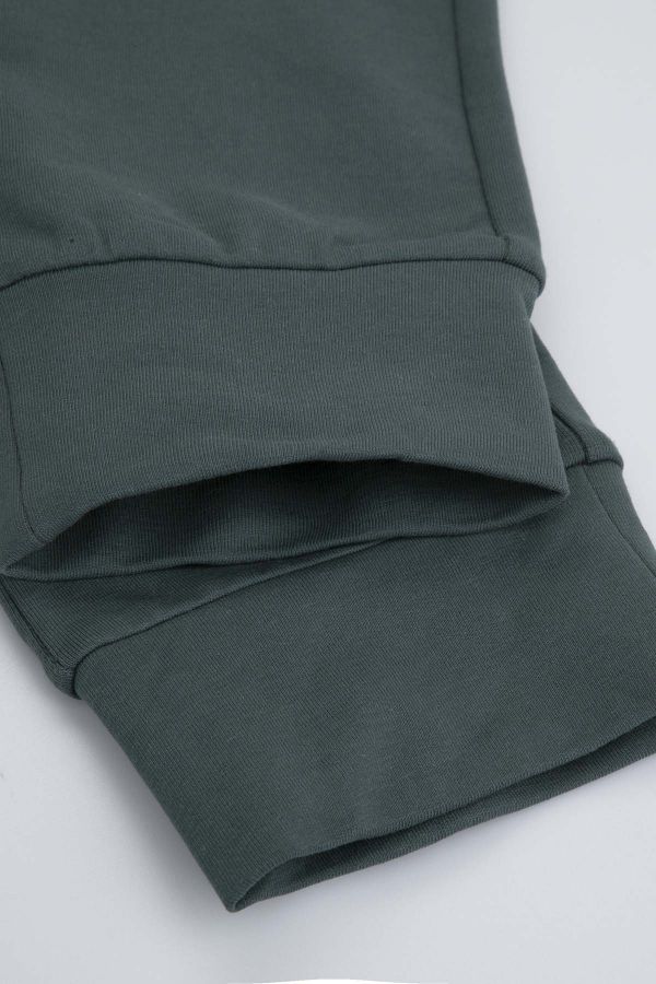 Spodnie dresowe zielone z kieszeniami 2219475