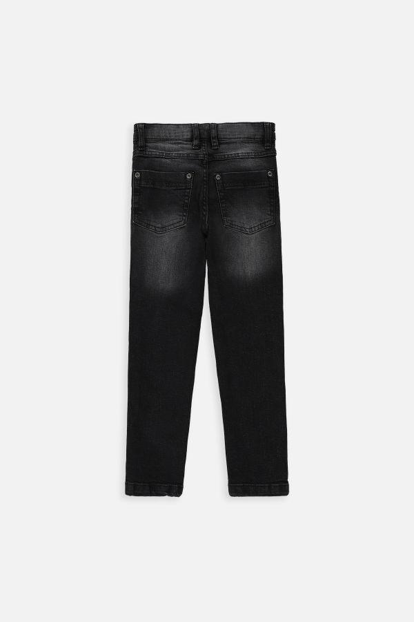 Spodnie jeansowe czarne ze zwężaną nogawką o fasonie SLIM 2222710