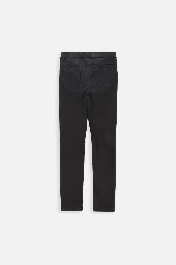 Spodnie jeansowe czarne ze zwężaną nogawką 2220110