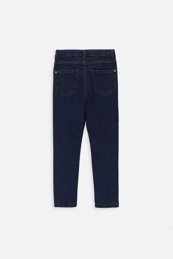 Spodnie jeansowe granatowe z prostą nogawką o fasonie REGULAR 2220118
