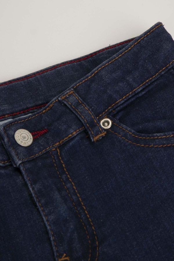 Spodnie jeansowe granatowe z prostą nogawką o fasonie REGULAR 2220119