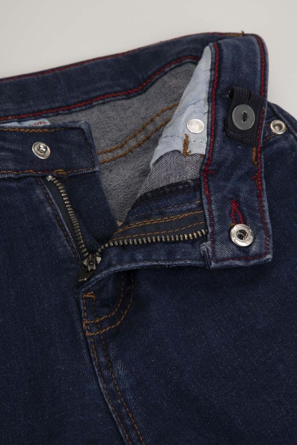 Spodnie jeansowe granatowe z prostą nogawką o fasonie REGULAR 2220120