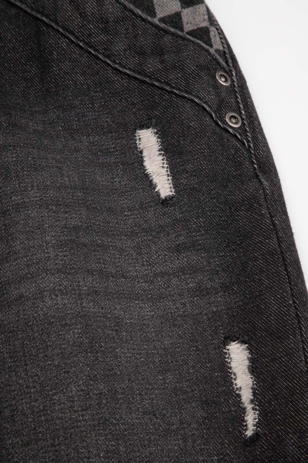 Spodnie jeansowe czarne ze prostą nogawką o fasonie REGULAR 2220124
