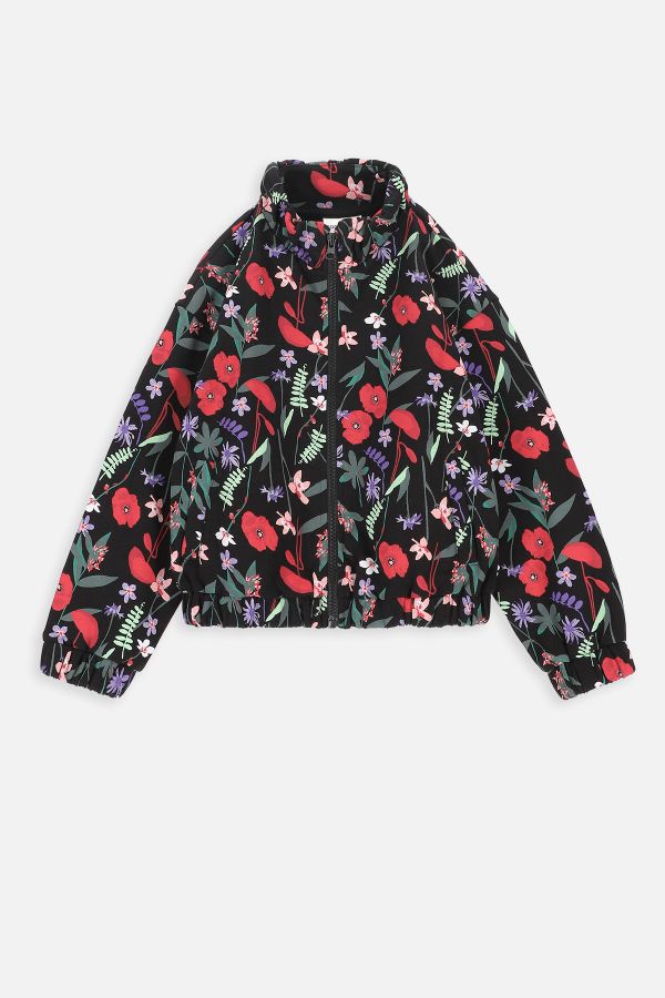 Bluza rozpinana wielokolorowa z kwiatowym printem 2220161