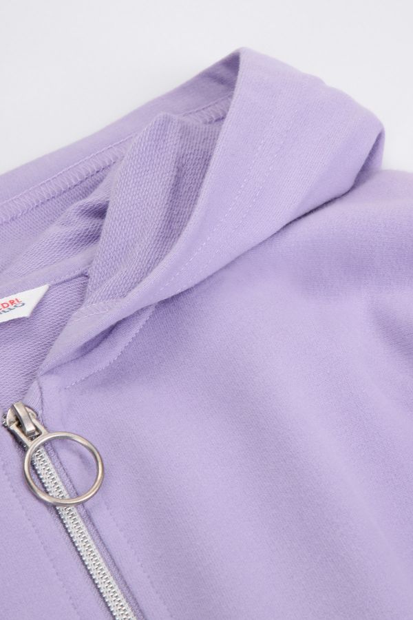 Bluza rozpinana fioletowa z kapturem i kieszeniami 2218711