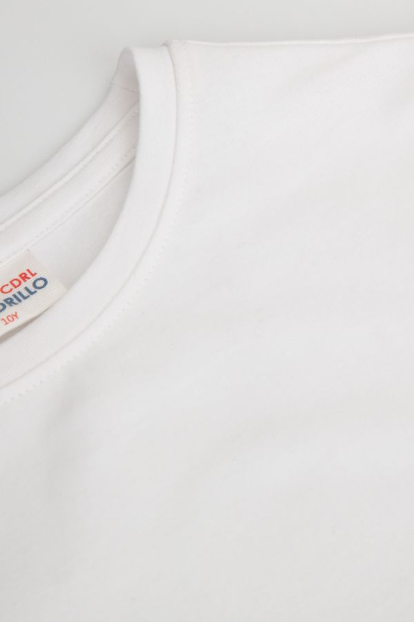 T-shirt z długim rękawem biały z nadrukiem piesków 2219203
