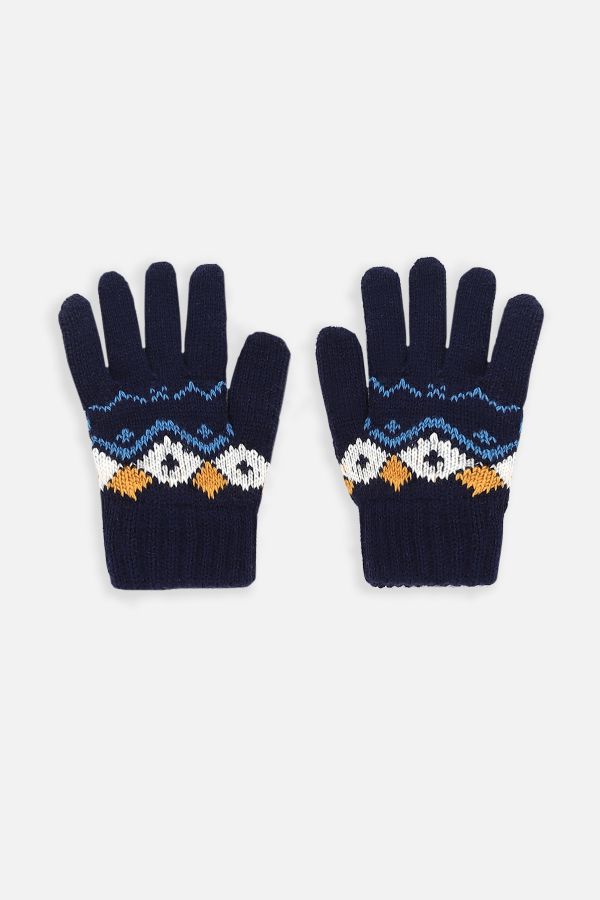Rękawiczki wielokolorowe pojedyncze swetrowe