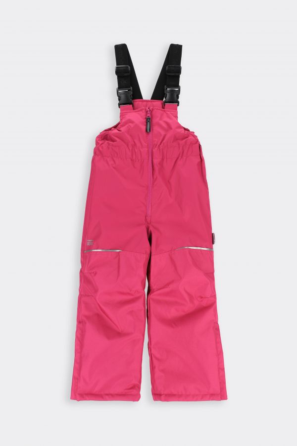 Spodnie narciarskie dziewczęce na szelkach z powłoką TEFLONOWĄ 2124892