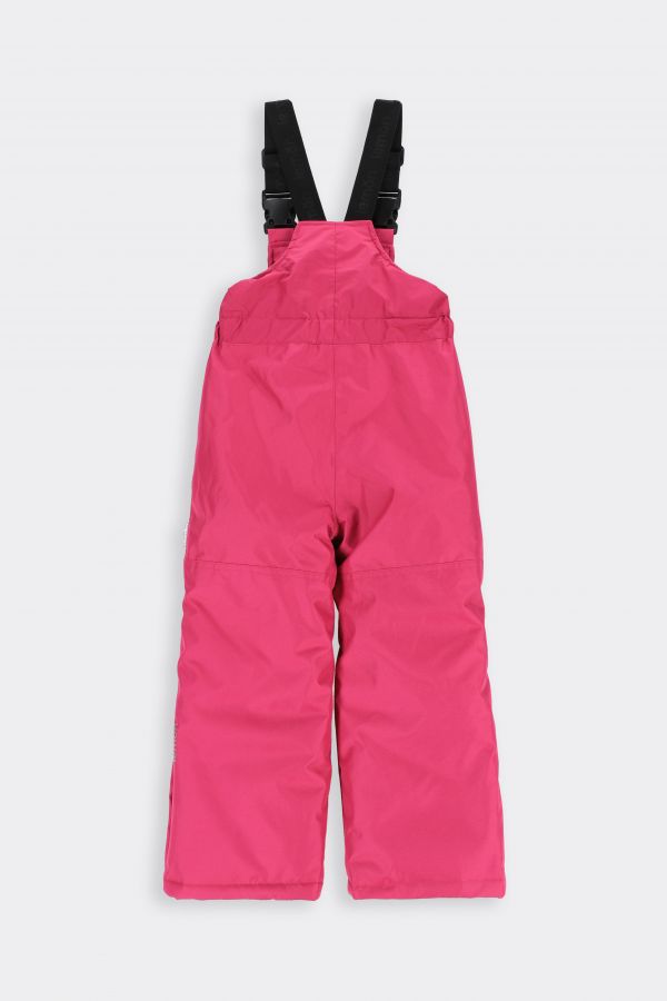 Spodnie narciarskie dziewczęce na szelkach z powłoką TEFLONOWĄ 2124893