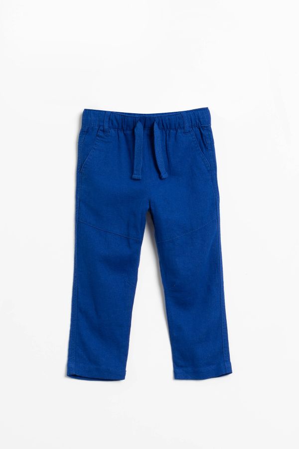 Spodnie tkaninowe długie w kolorze niebieskim