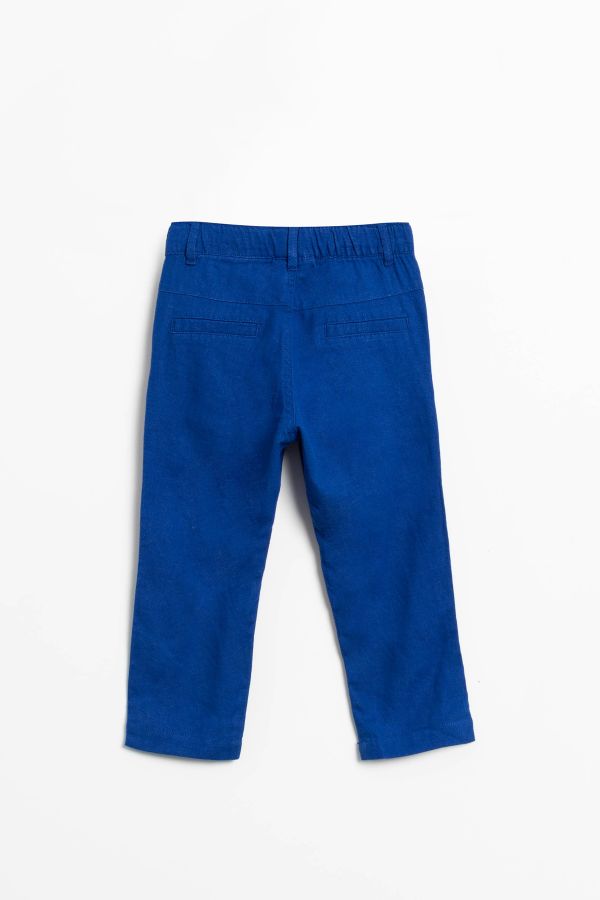 Spodnie tkaninowe długie w kolorze niebieskim 2148073