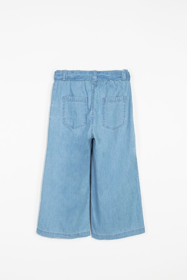 Spodnie jeansowe długie typu CULLOTE w kolorze niebieskim 2148233