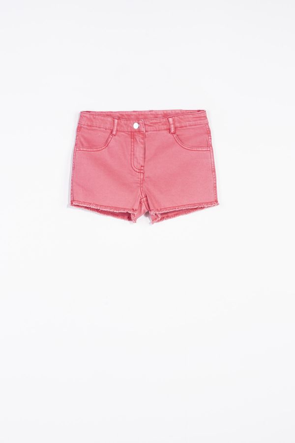Krótkie spodenki jeansowe w kolorze różowym