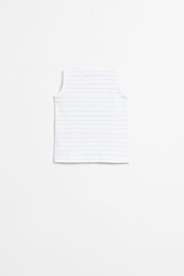 T-shirt bez rękawów w kolorze białym z nadrukiem 2152191