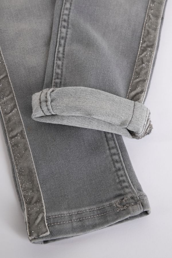 Spodnie jeansowe z ozdobnymi lampasami o fasonie SLIM 2155478