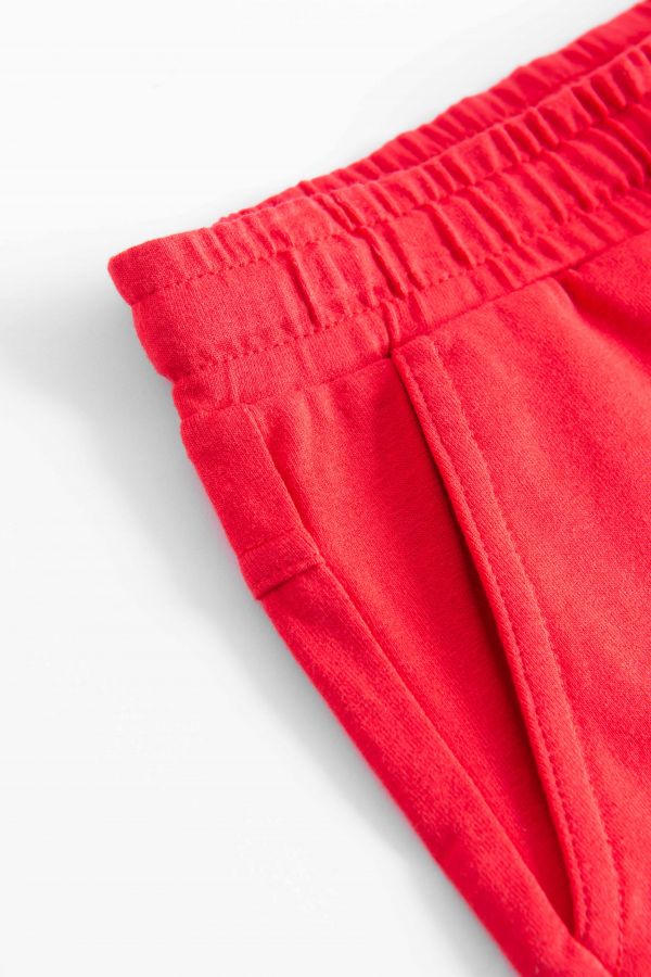 Krótkie spodenki czerwone z bawełnianej dresówki 2156060