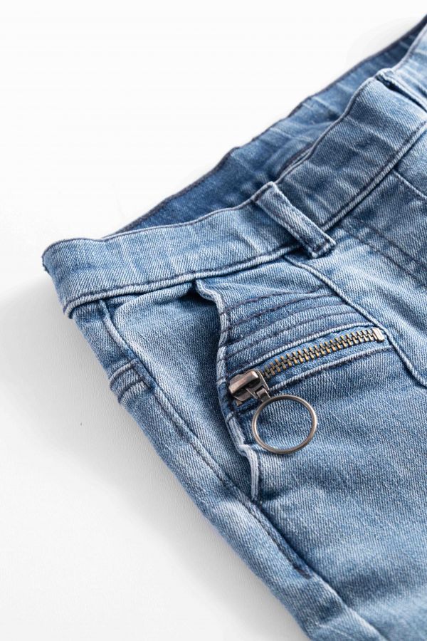 Spodnie jeansowe niebieskie z ozdobnym szwem TREGGINS 2156718