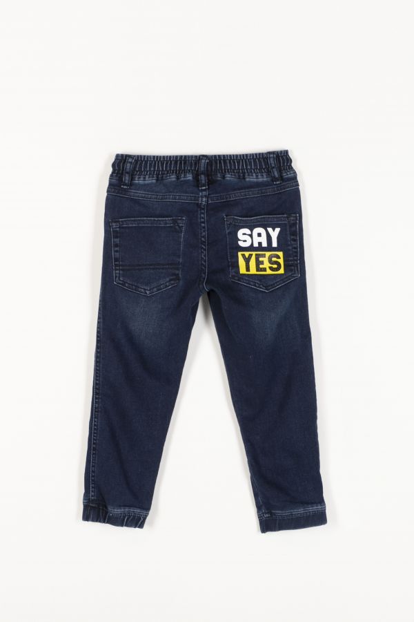 Spodnie jeansowe z wiązaniem w pasie JOGGER 2156821