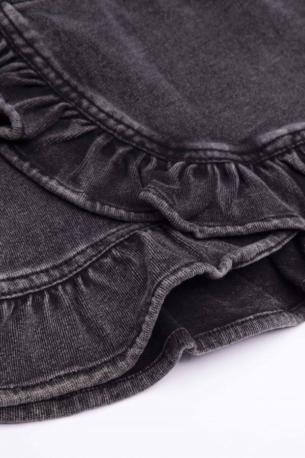 Spódnica jeansowa W kolorze czarnym z ozdobną falbanką 2156967