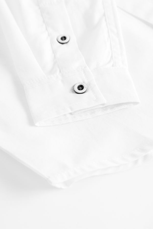 Koszula z długim rękawem biała z klasycznym kołnierzem 2157946