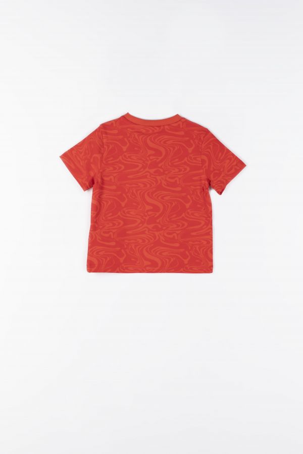 T-shirt z krótkim rękawem czerwony z napisami z przodu 2159344