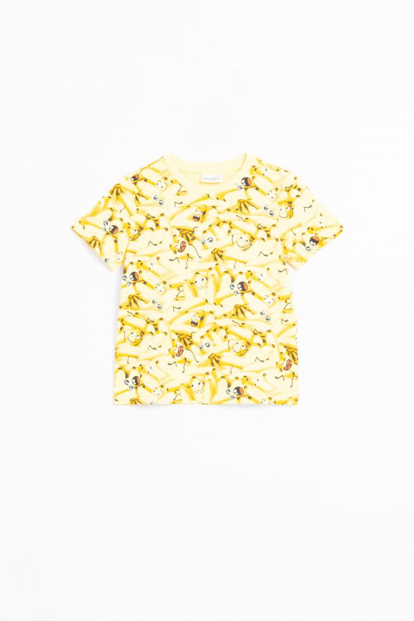 T-shirt z krótkim rękawem z nadrukiem w banany 2159365
