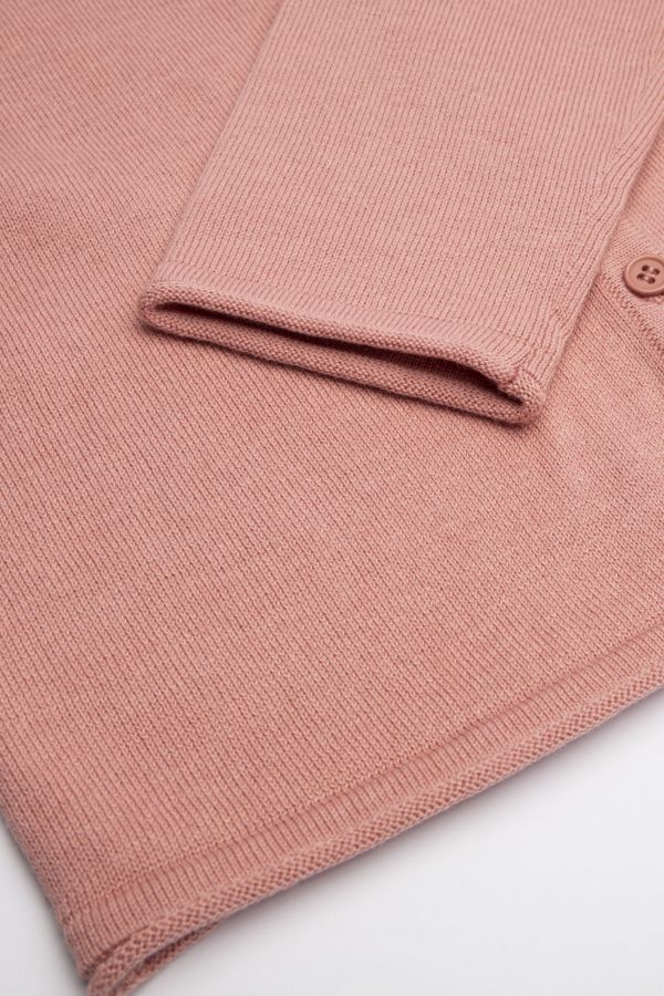 Sweter rozpinany różowy zapinany na guziki 2160632