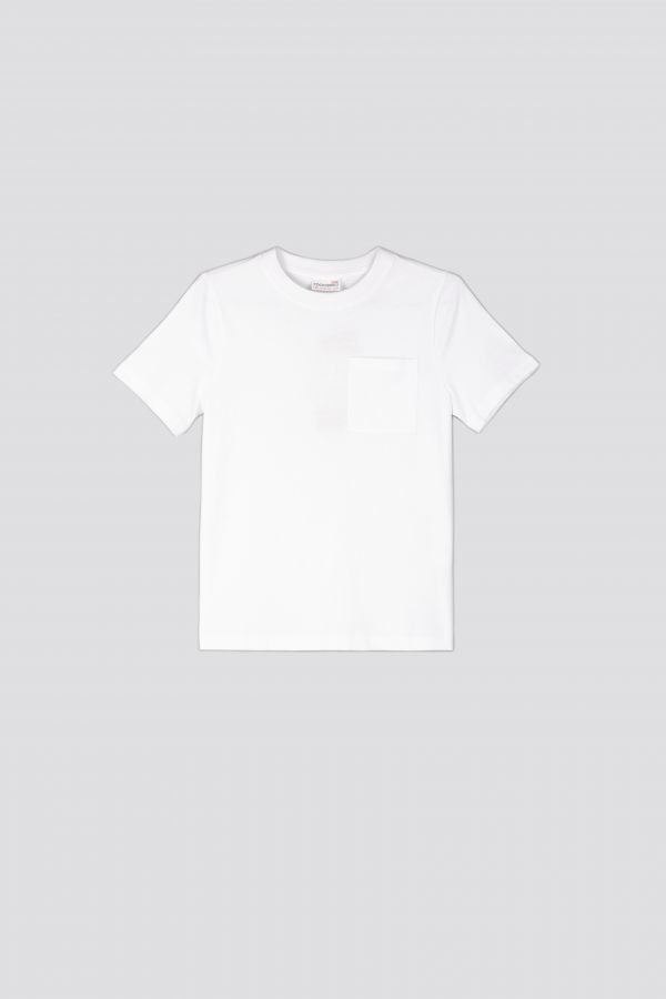 T-shirt z krótkim rękawem biały gładki