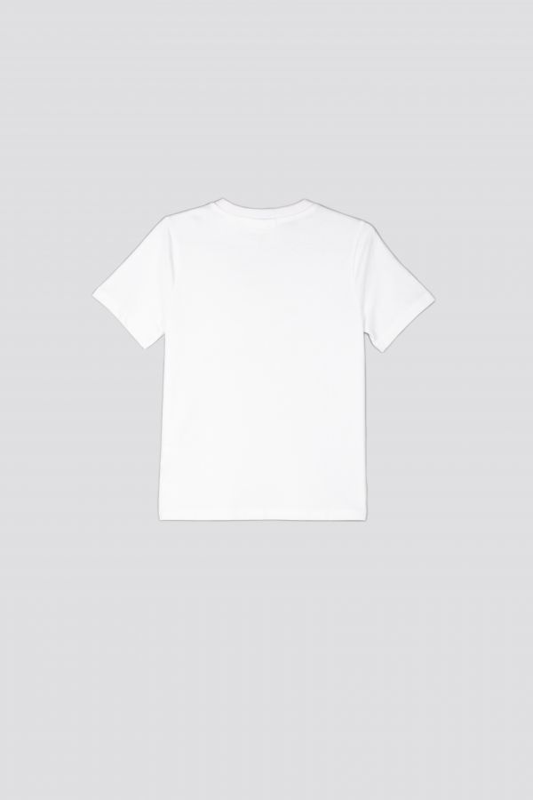 T-shirt z krótkim rękawem biały gładki 2167973