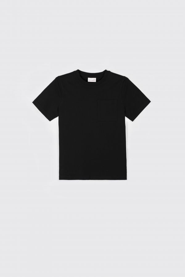 T-shirt z krótkim rękawem czarny gładki 2167997