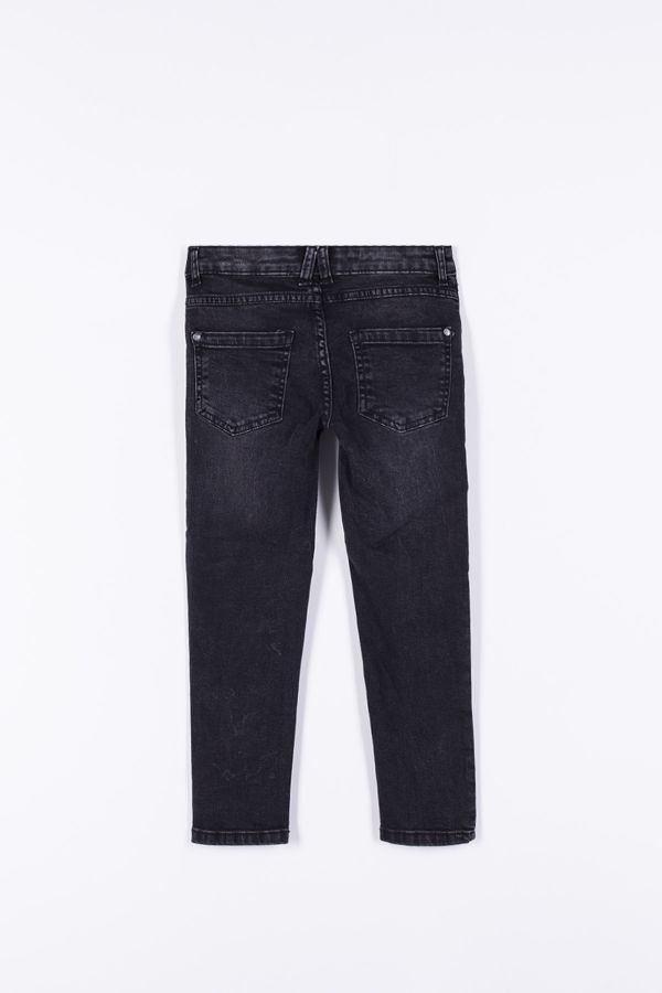 Spodnie jeansowe z efektem sprania o fasonie SLIM 2194051