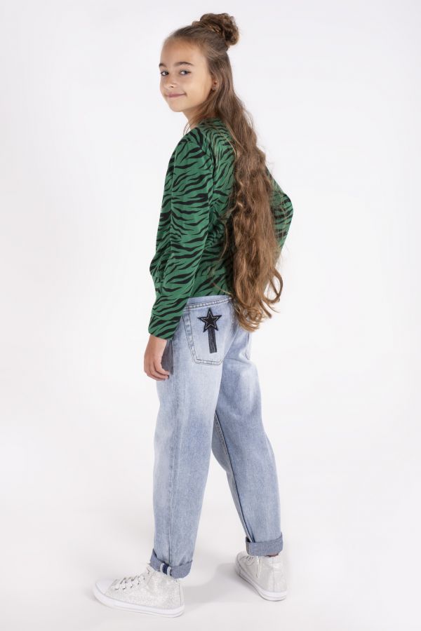 Spodnie jeansowe z modnym efektem sprania o fasonie REGULAR