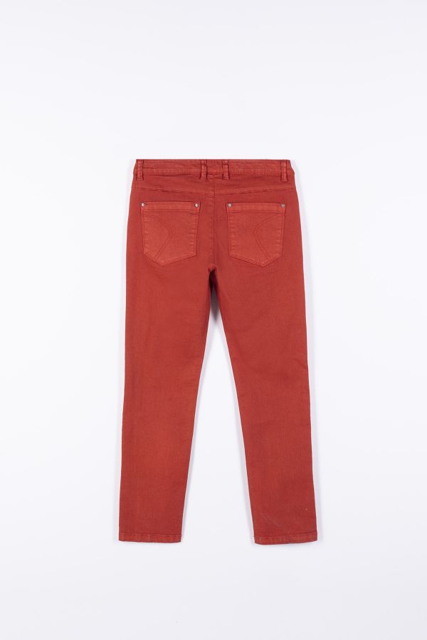 Spodnie jeansowe w kolorze czerwonym o fasonie REGULAR 2194079