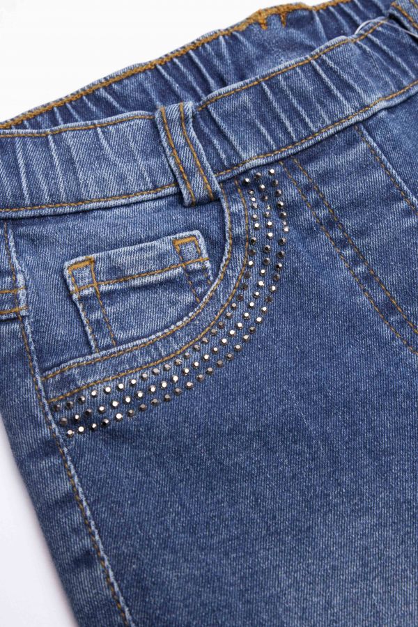 Spodnie jeansowe z ozdobnymi kamieniami 2194312