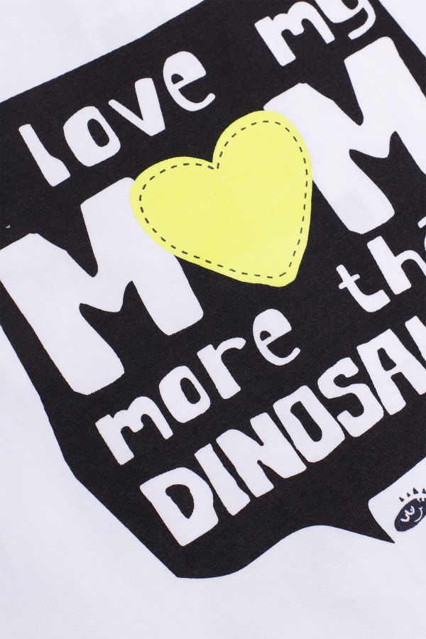 T-shirt z długim rękawem z napisami i dinozaurem 2196591