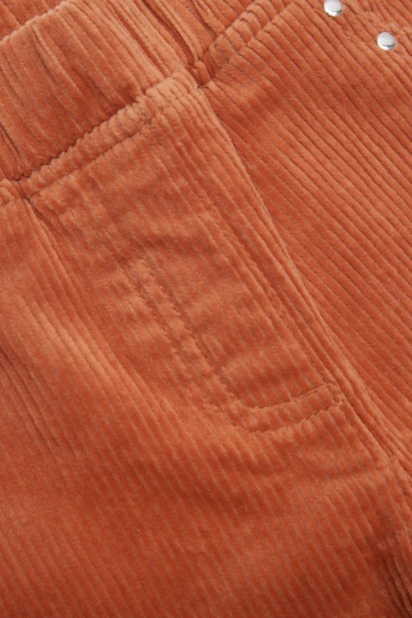 Spodnie sztruksowe pomarańczowe gładkie 2200384
