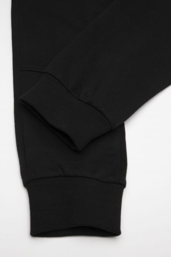 Spodnie dresowe czarne z wiązaniem w pasie o fasonie REGULAR 2200521