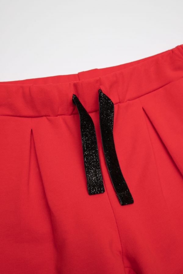 Spodnie dresowe czerwone z lampasami 2111449