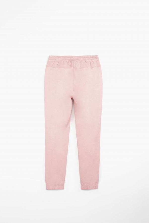 Spodnie dresowe różowe z wiązaniem w pasie 2111686