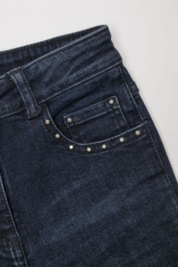 Spodnie jeansowe z cekinami na kieszeniach REGULAR FIT 2112586