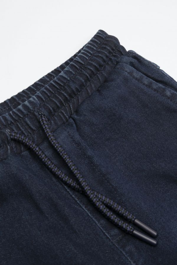 Spodnie jeansowe granatowe z wiązaniem w pasie JOGGER 2112686