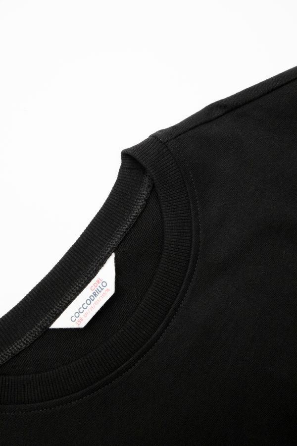 Bluza dresowa czarna z kieszenią kangurką 2113530