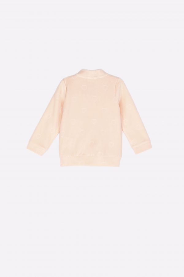 Bluza rozpinana welurowa w kolorze różowym 2113608