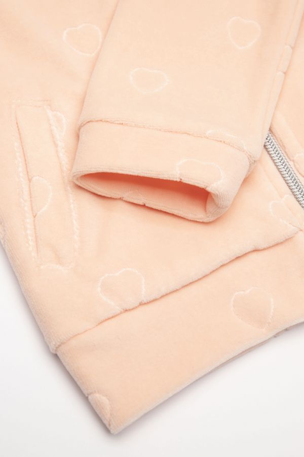 Bluza rozpinana welurowa w kolorze różowym 2113609