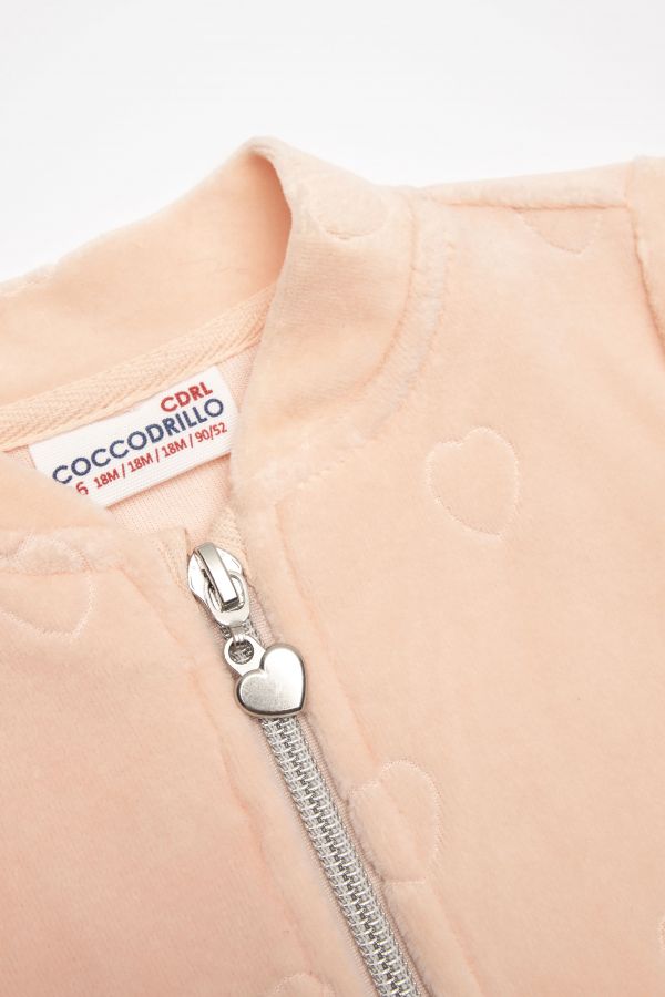 Bluza rozpinana welurowa w kolorze różowym 2113611