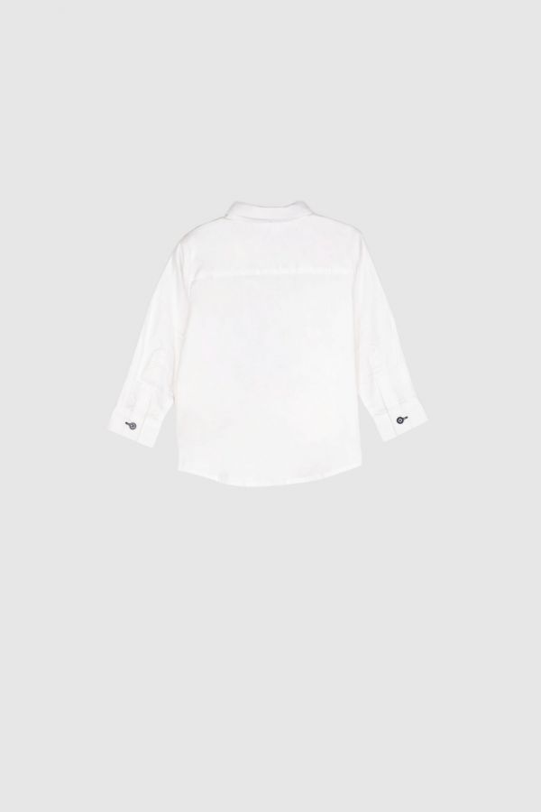 Koszula z długim rękawem biały z klasycznym kołnierzykiem 2114163