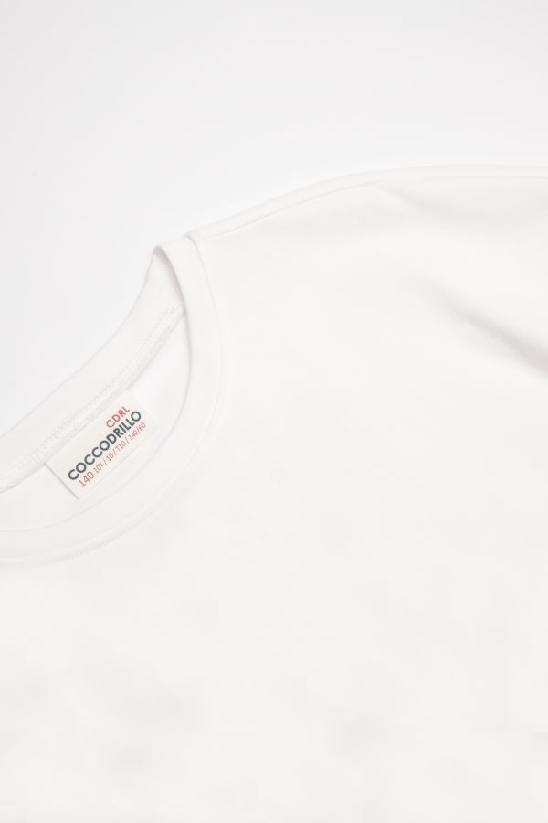 T-shirt z długim rękawem biały z bufiastymi rękawami 2115153