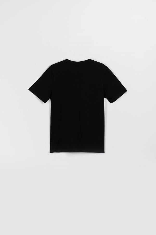 T-shirt z krótkim rękawem czarny z napisem 2115492