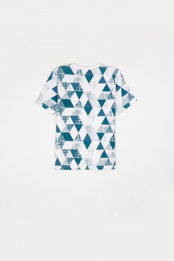 T-shirt z krótkim rękawem w geometryczne wzory 2115598